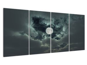 Slika - luna in oblaki