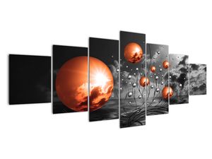 Abstraktne slike - oranžne krogle