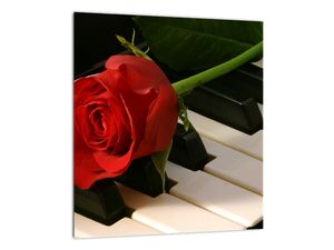 Slika - vrtnice na klavirju