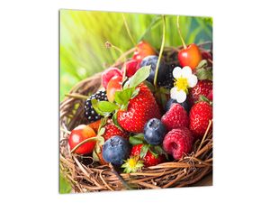 Slika - borovnice, jagode in maline