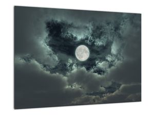 Slika - luna in oblaki