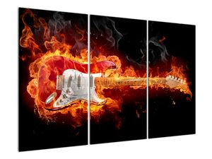 Slika - kitara v ognju