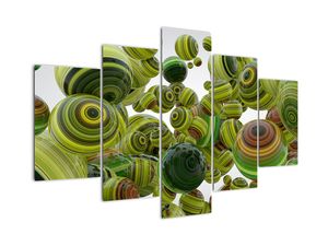 Abstraktna slika - zelena krogla