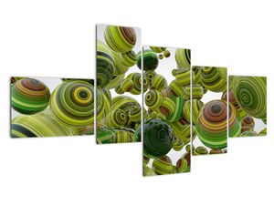Abstraktna slika - zelena krogla