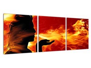 Slika - ženska v ognju