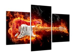 Slika - kitara v ognju