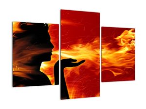 Slika - ženska v ognju